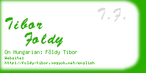 tibor foldy business card